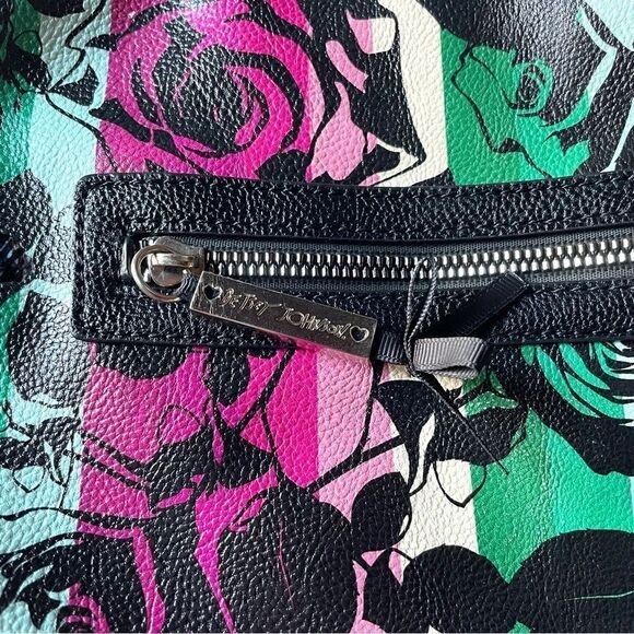 BETSEY Johnson l Full-size l Leather Backpack l Vibrant Floral & Polka Dotted main image 12